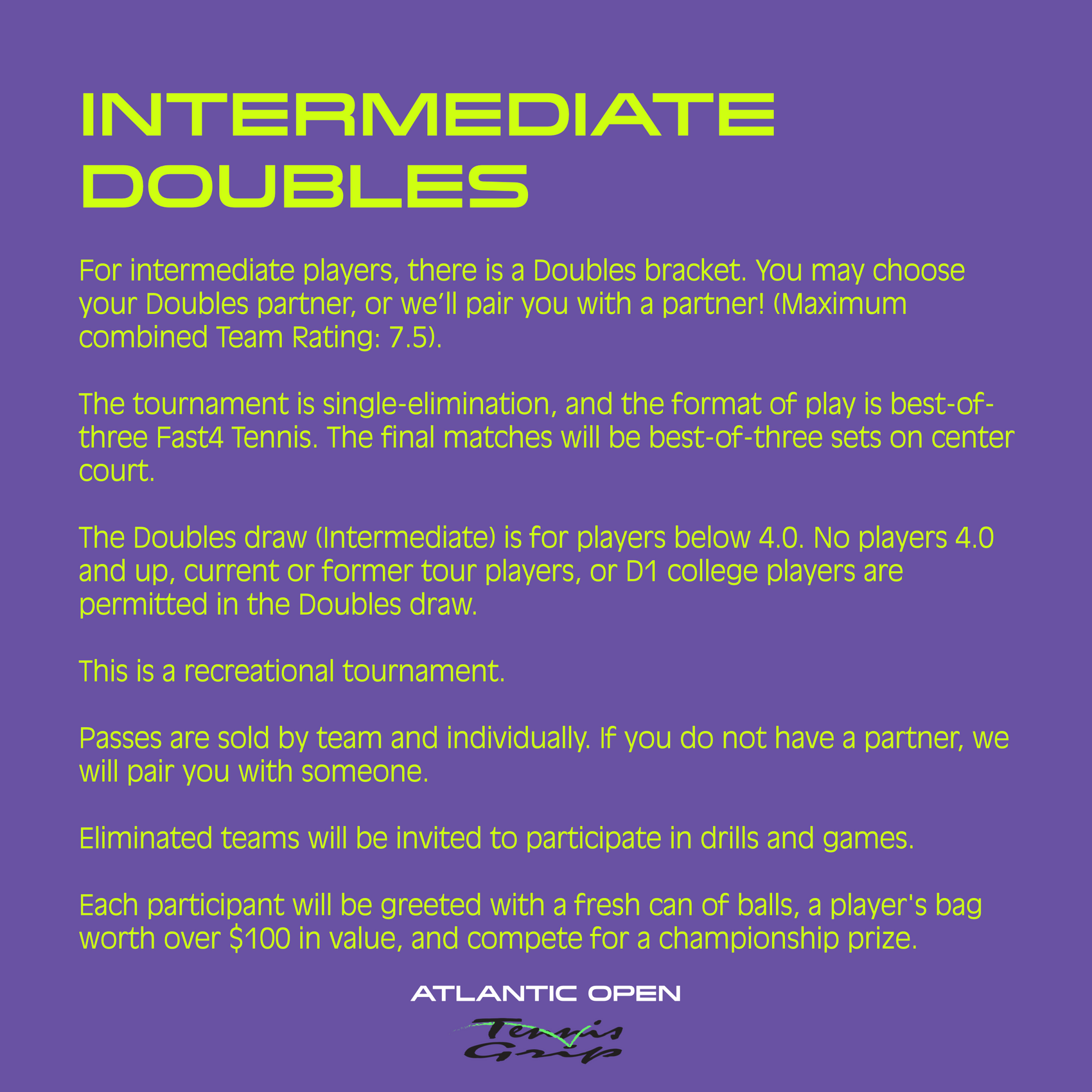 Player Pass Intermediate Doubles